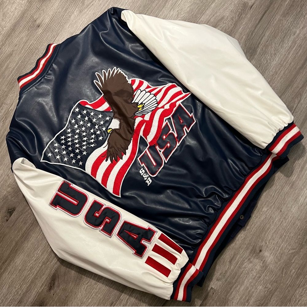 Vintage Steve and Barry’s USA Eagle Varsity Jacket Bomber